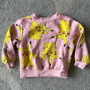 Pink Pikachu Kids Sweatshirt